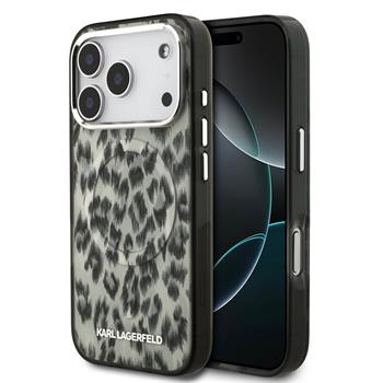 Karl Lagerfeld IML Leopard MagSafe kryt iPhone 17 Pro hnědý