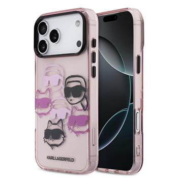 Karl Lagerfeld IML Multi K&CH Heads Zadní Kryt pro iPhone 17 Pro Max růžový