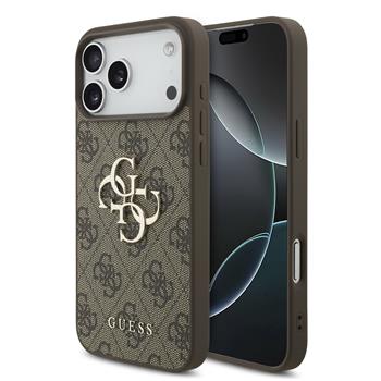 Guess PU 4G Metal Logo kryt iPhone 17 Pro Max hnědý