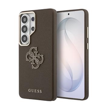 Levně Guess PU 4G Resin Metal Logo Zadní Kryt pro Samsung Galaxy S26 Ultra Brown