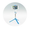 Selfie tyč / držák s dálkovým ovládáním stativ bluetooth - modrá