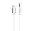 Adapter kabel HF/audio Type C - Jack 3,5mm bílý