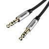 BASEUS kabel AUX Yiven 3,5 mm M30 1,5 metru stříbrno-černý CAM30-CS1