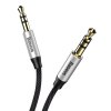 BASEUS kabel AUX Yiven 3,5 mm M30 1,5 metru stříbrno-černý CAM30-CS1