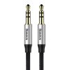BASEUS kabel AUX Yiven 3,5 mm M30 1,5 metru stříbrno-černý CAM30-CS1