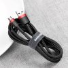 BASEUS kabel Cafule USB / microUSB 2,4A 1 metr červeno-černý