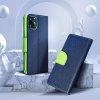 Pouzdro Fancy Book SAMSUNG Galaxy A12 navy blue / limonka