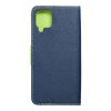 Pouzdro Fancy Book SAMSUNG Galaxy A12 navy blue / limonka