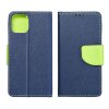 Pouzdro Fancy Book SAMSUNG Galaxy A12 navy blue / limonka