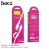 Kabel HOCO USB A na typ C 2,4A X40 1 m bílý