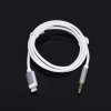 AUX Lightning (samec) na Jack 3,5 mm (samec) bílý kabel