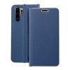 Pouzdro Forcell LUNA Book Carbon HUAWEI P30 Pro modré