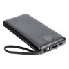 Externí baterie (POWER BANK) VEGER C10 - 10 000mAh (Micro + Typ C + Lightning 8-pin) černá