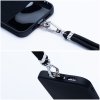 Šňůrka na mobil SWING s nastavitelnou délkou / délka 165cm (max 82,5cm ve smyčce) / na rameno nebo na krk - černá