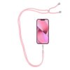 Šňůrka na mobil SWING s nastavitelnou délkou / délka 165cm (max 82,5cm ve smyčce) / na rameno nebo na krk - světle růžová
