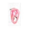Šňůrka na mobil SWING s nastavitelnou délkou / délka 165cm (max 82,5cm ve smyčce) / na rameno nebo na krk - světle růžová