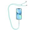 Šňůrka na mobil SWING s nastavitelnou délkou / délka 165cm (max 82,5cm ve smyčce) / na rameno nebo na krk - světle zelená