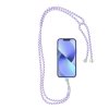 Šňůrka na mobil SWING s nastavitelnou délkou / délka 165cm (max 82,5cm ve smyčce) / na rameno nebo na krk - bílofialová