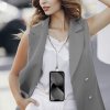 Šňůrka na mobil CRYSTAL DIAMOND na telefon / délka 74cm (37cm ve smyčce) / na krk - bílá