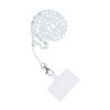 Šňůrka na mobil CRYSTAL DIAMOND na telefon / délka 74cm (37cm ve smyčce) / na krk - bílá