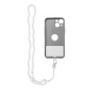 Šňůrka na mobil CRYSTAL DIAMOND na telefon / délka 74cm (37cm ve smyčce) / na krk - bílá