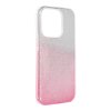 Pouzdro Forcell SHINING APPLE IPHONE 14 PRO ( 6.1" ) transparent/růžové