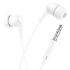 HOCO Sluchátka do uší jack 3,5mm s mikrofonem M97 bílé