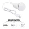 LED žárovka na USB bílé světlo 3W kabel 1m 200lm