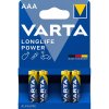 VARTA Alkalická baterie R3 (AAA) Longlife Power 4 ks.