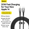 BASEUS kabel Type C na Lightning PD 20W Glimmer CADH000101 2 m černý