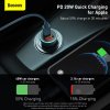 BASEUS nabíječka do auta USB A + Typ C + kabel Typ C na Ligthning PD QC4.0 3A 40W TZCCJD-03 modrá