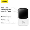 Externí baterie (POWER BANK) BASEUS QPow - 10 000mAh LCD Quick Charge PD 20W s Lightning kabelem 8-pin bílá PPQD020002