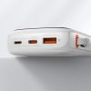 Externí baterie (POWER BANK) BASEUS QPow - 10 000mAh LCD Quick Charge PD 20W s Lightning kabelem 8-pin bílá PPQD020002