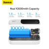 Externí baterie (POWER BANK) BASEUS QPow - 10 000mAh LCD Quick Charge PD 20W s Lightning kabelem 8-pin bílá PPQD020002