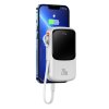 Externí baterie (POWER BANK) BASEUS QPow - 10 000mAh LCD Quick Charge PD 20W s Lightning kabelem 8-pin bílá PPQD020002