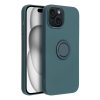 Pouzdro Forcell SILICONE RING APPLE IPHONE 15 zelené