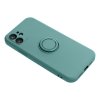 Pouzdro Forcell SILICONE RING APPLE IPHONE 15 zelené