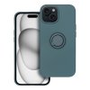 Pouzdro Forcell SILICONE RING APPLE IPHONE 15 zelené