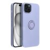 Pouzdro Forcell SILICONE RING APPLE IPHONE 15 PLUS fialové