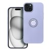 Pouzdro Forcell SILICONE RING APPLE IPHONE 15 PLUS fialové