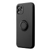 Pouzdro Forcell SILICONE RING APPLE IPHONE 15 PLUS černé