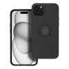 Pouzdro Forcell SILICONE RING APPLE IPHONE 15 PLUS černé
