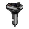 Nabíječka do auta BASEUS 2 x USB A + typ C + transmitter FM vysílač BT PD QC4.0 5A 36W BS-13 CCMT000101 / CCMT000301 černá