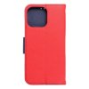 Pouzdro Fancy Book APPLE IPHONE 15 PRO MAX červené / navy blue