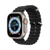 DUX DUCIS Ocean Wave sportovní silikonový řemínek pro Apple Watch 42/44/45mm černá