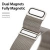 DUX DUCIS Milanese magnetický řemínek z nerezové oceli pro Apple Watch 38/40/41mm platina