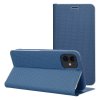Pouzdro LUNA Book Carbon APPLE IPHONE 15 modré