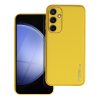 Pouzdro Forcell LEATHER Case SAMSUNG Galaxy S23 FE žluté