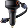Nabíječka do auta BASEUS typ C + zatahovací kabel 2 v 1 typ C / Lightning PD3.0 QC4.0 3A 60W CCTXP-CCL / C00057802111-00 černá