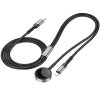 HOCO 2 v 1 indukční nabíječka typu C pro Apple Watch + nabíjecí kabel Lightning PD QC 3A CW54 1,2 m černý